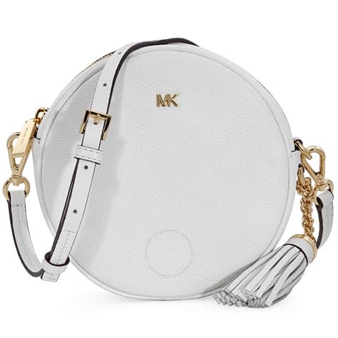 michael kors medium canteen bag white and black|Michael Kors Mercer Medium Canteen Crossbody Bag.